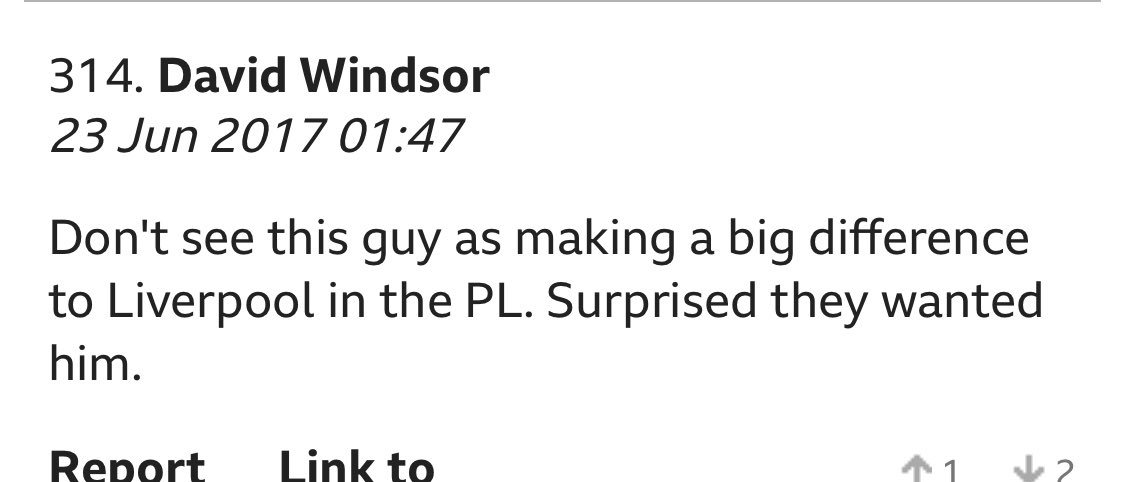  | The “experts” were out in full on the  @BBCSport website when we signed Salah. Have a look at some of these comments!  *A Thread*