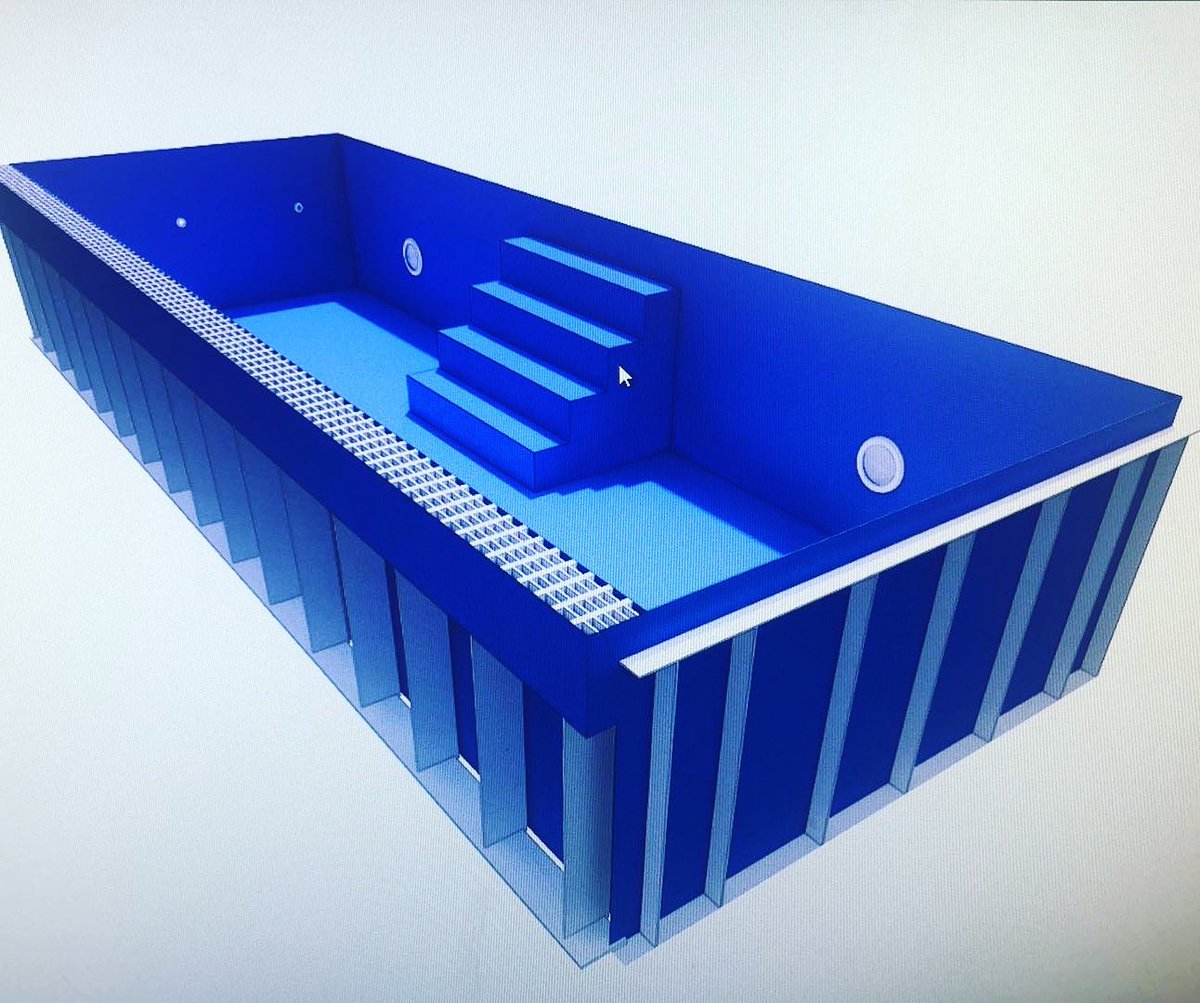 PoolBuildings's tweet image. Our Durapolymer made swimming pools is so versatile as we can make almost anything. This configuration is for a one sided overflow infinity edge. #custompools #swimmingpools #bespokepools #Staycation2020