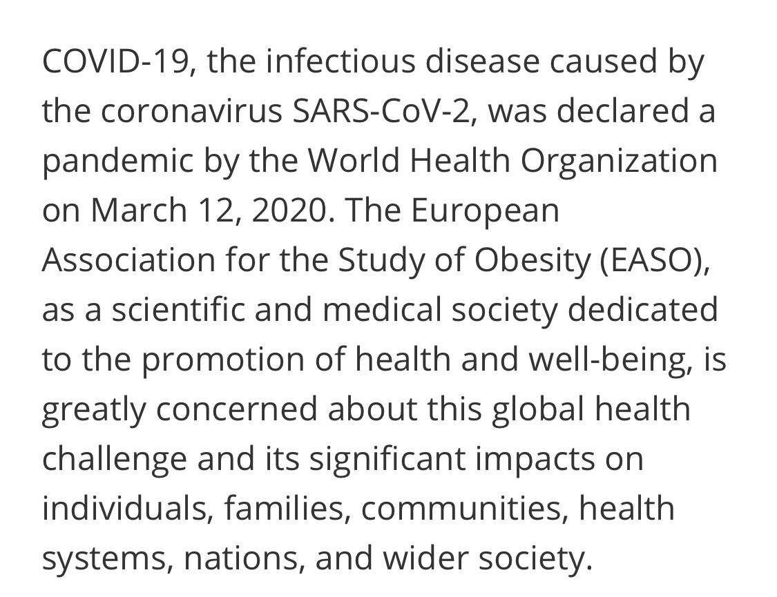 EASO (@easoobesity) on Twitter photo European Association for the Study of Obesity Position Statement on the Global #COVID_19 Pandemic is available in Obesity Facts journal <a href="/KargerPublisher/">Karger Publishers</a> - read it here:
buff.ly/2We2LRx <a href="/EASOobesity/">EASO</a> <a href="/farpourn/">Nathalie Farpour-Lambert</a> <a href="/harryrutter/">Harry Rutter</a> @EASOresearch <a href="/busetto_luca/">Luca Busetto</a> <a href="/xramossalas/">Ximena Ramos Salas</a> European Association for the Study of Obesity Position Statement on the Global #COVID_19 Pandemic is available in Obesity Facts journal <a href="/KargerPublisher/">Karger Publishers</a> - read it here:
buff.ly/2We2LRx <a href="/EASOobesity/">EASO</a> <a href="/farpourn/">Nathalie Farpour-Lambert</a> <a href="/harryrutter/">Harry Rutter</a> @EASOresearch <a href="/busetto_luca/">Luca Busetto</a> <a href="/xramossalas/">Ximena Ramos Salas</a>