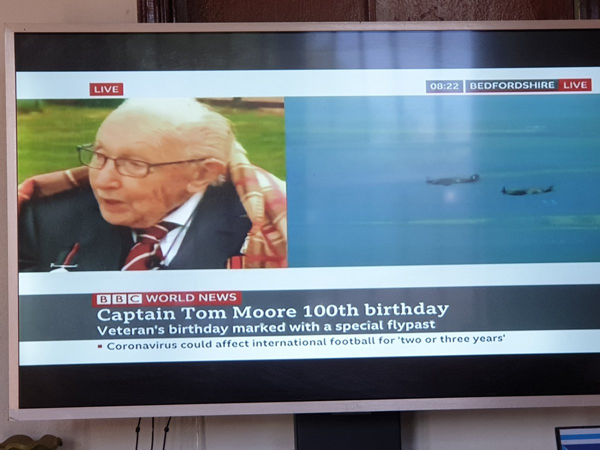 This 100 year old British WWII veteran who raised £30m for their National Health Services to handle #COVID19 has been awarded a special fly past and promoted to Colonel!So inspiring and amazing! Humanity is not short of big and great ideas even at that age! <a href="/hiha_awards/">HIHA AWARDS</a>,<a href="/vac19ug/">Volunteers Against COVID19 #VAC19UG</a>