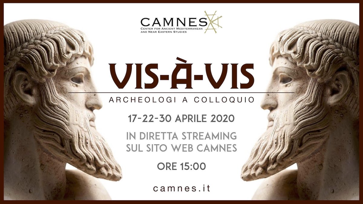 CAMNES's tweet photo. Alle 15:00, non perdetevi il "Vis-à-Vis" di oggi! Stefano Valentini, condirettore di #CAMNES, dialogherà con @davidenadali, condirettore della Missione #Archeologica Italiana a Tell Surghul/Nigin in #Iraq.
La #diretta sarà visibile qui: https://t.co/c7IBYdhTq9 https://t.co/FzNTFiH4hk