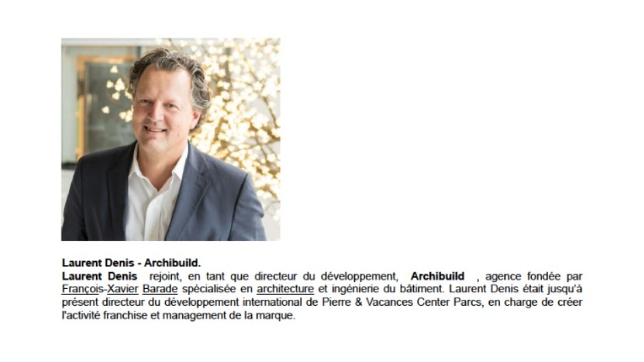 [Lu dans @cfnewsimmoinfra]
Nomination de Laurent Denis chez <a href="/archibuildgpe/">ARCHIBUILD</a>.
bit.ly/2Y7ZmGo