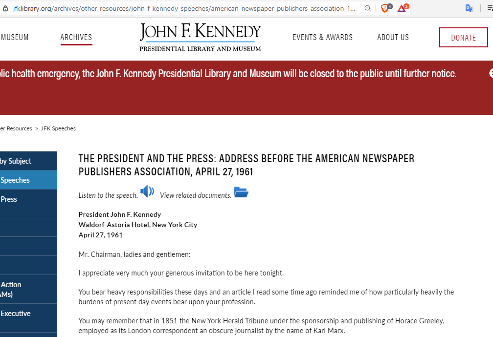 Yes, these are our most powerful bankers, industrialists, and tech geniusesThroughout the ages these families have accumulated power and, in JFKs words have: "Conscripted vast human and material resources into the building of a tightly knit, highly efficient machine"