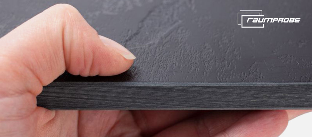 Kronospan's tweet photo. As a partner of #raumPROBE, we were able to qualify for their competition #MaterialPREIS2020. Support us by voting for our black Slim Line decor 0190 SL as the material price winner.
#Kronospan #Kronodesign #SlimLine #Slate #SlateTexture #SlimLineWorktop #KitchenWorktop https://t.co/FKY6XCmADb