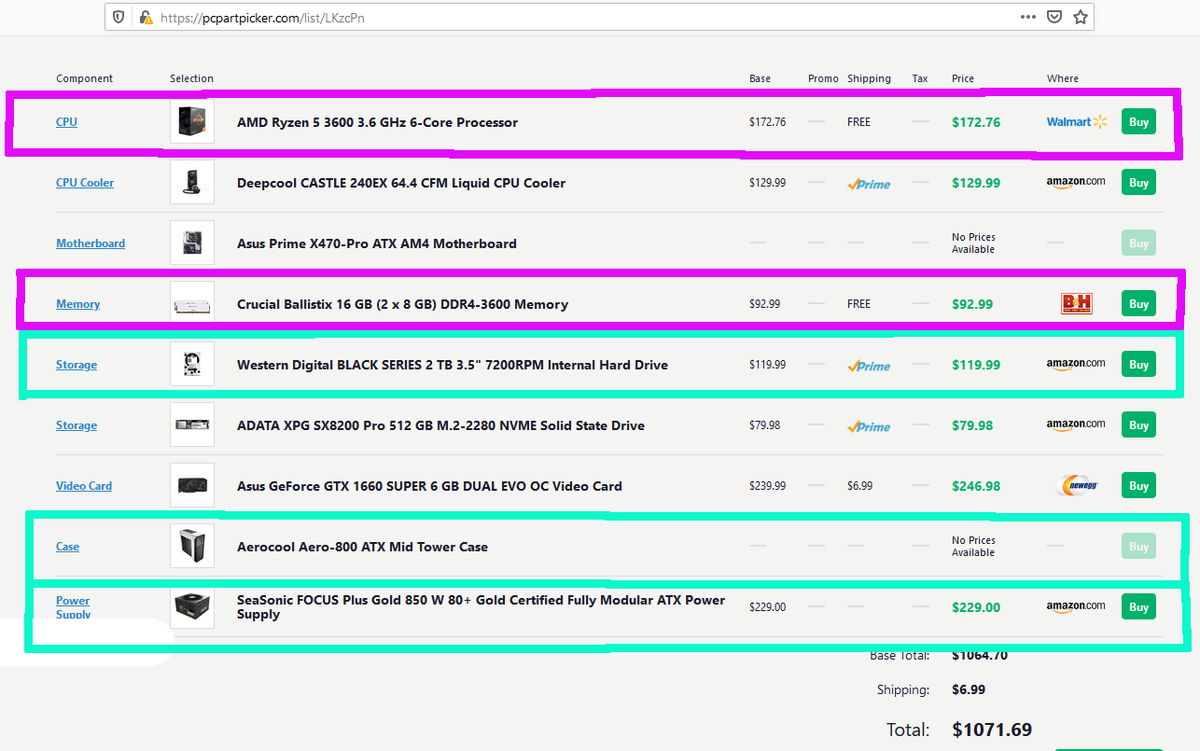 EastCoastMods's tweet photo. My son's computer needed an upgrade... Bad! Was rocking a AMD FX4300, MSI motherboard AM3, 8GB DDR3 memory.
Parts list shown below: https://t.co/UAu7RQGsj4 Items in blue (on hand) in purple (ordered). #FamilyUpgrades #AMDSupporters https://t.co/KYfqdawedo