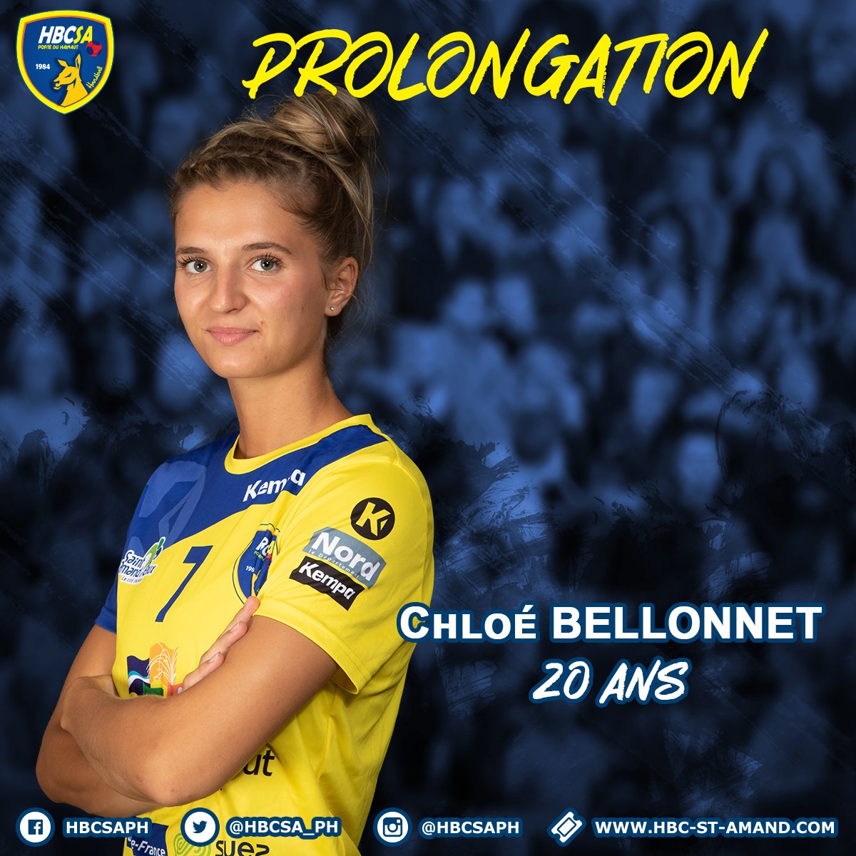 SaintAmandHand's tweet photo. 🚨 ALERTE #PROLONGATION
2️⃣ nouvelles joueuses retrouveront la @LBE_Officiel avec le club amandinois 💛💙
▶️ Noémie Barthélémy prolonge au #SaintAmandHand pour une année supplémentaire 🤩
▶️ @ChloeBellonnet sort du CF et sera amandinoise la saison prochaine 😃 https://t.co/YDzUATeZZJ