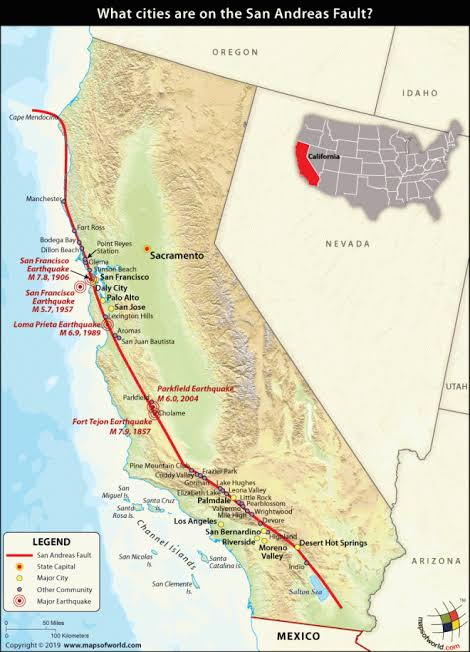 106. GTA San Andreas dinamai berdasarkan Sesar San Andreas, sesar/patahan yang menjalar sepanjang 1.200 km di barat California, AS.