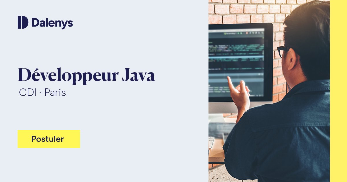 Le Tech Lab de Dalenys se renforce! 

Nous recherchons un développeur expérimenté en Java pour renforcer nos équipes dans la construction de notre nouvelle plateforme basée sur une architecture micro service.

dnys.li/35iwc8Z