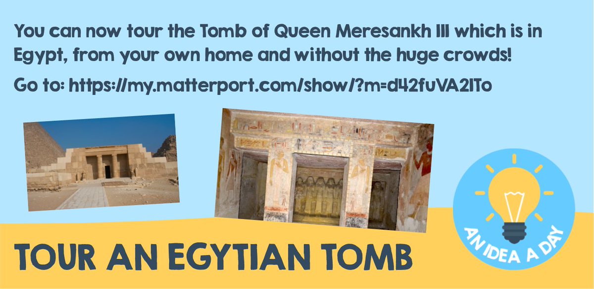 MalinBridge1's tweet photo. This tomb is amazing! The Year 3s and 4s will love this virtual visit as they studied the Ancient Egyptians earlier in the year. #malinideas https://t.co/4moZwvyWEd