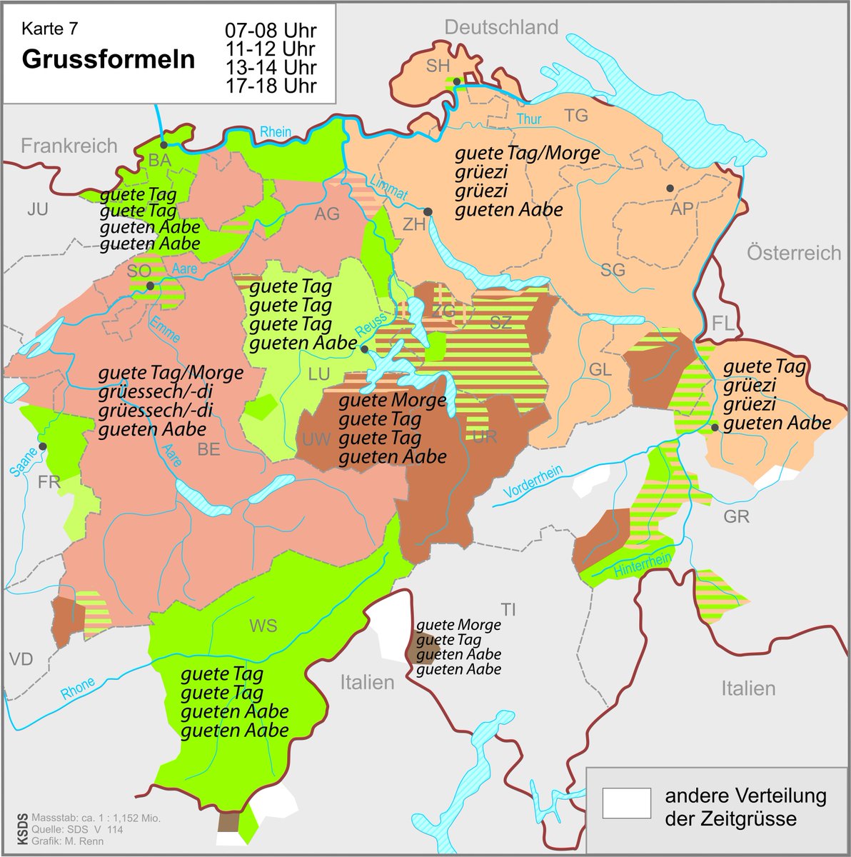 sdatsbern's tweet photo. Oder wie #zweiammorge jetzt säge wür: “Guets Mörgeli mitenaaand!” #dialects #swissgerman #mapporn #maps #sdats #switzerland https://t.co/3YZ3QWlKPo