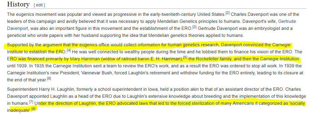 We've covered how these robber barons have used"Charitable Foundations"To fund/advance their agendaRockefellers, Gates, Turner, Soros all huge"Philanthropists"Honored by the Carnegie Foundation, the same that funded the ERO that introduced forced sterilization in the US