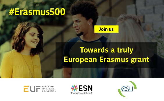 📢 We are proud to join <a href="/Uni_Foundation/">EUF</a> and <a href="/ESUtwt/">European Students' Union (ESU)</a> in launching #Erasmus500.
🔗 Check it out at erasmus500.eu!
#ErasmusPlus #student #HigherEd