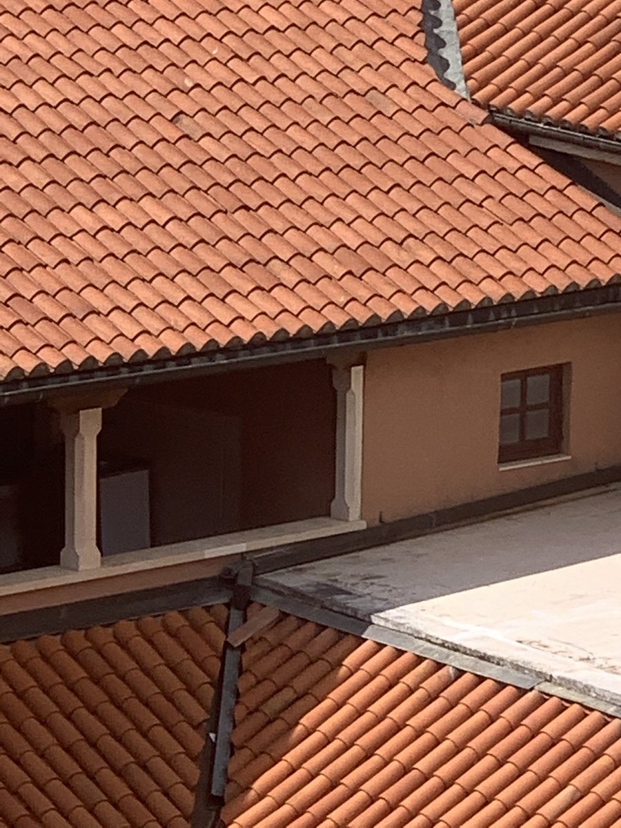 The priests in the monastery my AirBnB looks down into exercise in isolation by crawling up this gap and walking up and down the flat roof section. I’ve taken to giving them a rating on mount and dismount.