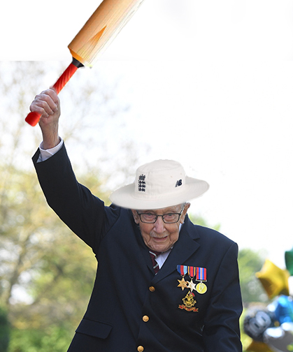 100 up for <a href="/captaintommoore/">Captain Sir Tom Moore</a> <a href="/ECB_cricket/">England and Wales Cricket Board</a> 🏏🏆1⃣0⃣0⃣