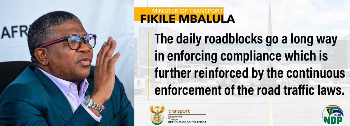 MbalulaFikile's tweet photo. The daily roadblocks go a long way in enforcing compliance which is further reinforced by the continuous enforcement of the road traffic laws. 

As a consequence of this, no fewer than 800 vehicles were taken off the road due to un-roadworthiness.... https://t.co/O0f6sUujDG