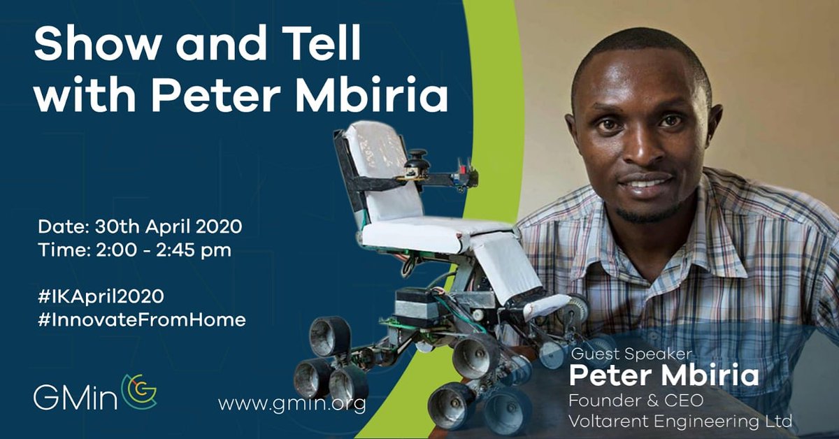 InnovateKenya's tweet photo. We can't wait for our young leaders to meet #Inventor, Peter Mbiria.

Would you like to join in the zoom call? Send us a message📩 and we'll share the meeting details.

#Innovatefromhome #IKApril2020 #make #makers #makered https://t.co/R3oXrDiHRw