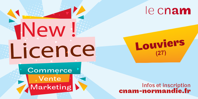 CnamNormandie's tweet photo. [𝗟𝗢𝗨𝗩𝗜𝗘𝗥𝗦]
L3 Commerce, Vente, Marketing en #alternance !

Infos et inscription :
👉https://t.co/Lr3Ayqte8y

#Louviers #eure #commerce #vente #marketing https://t.co/tuWRX2Fvym