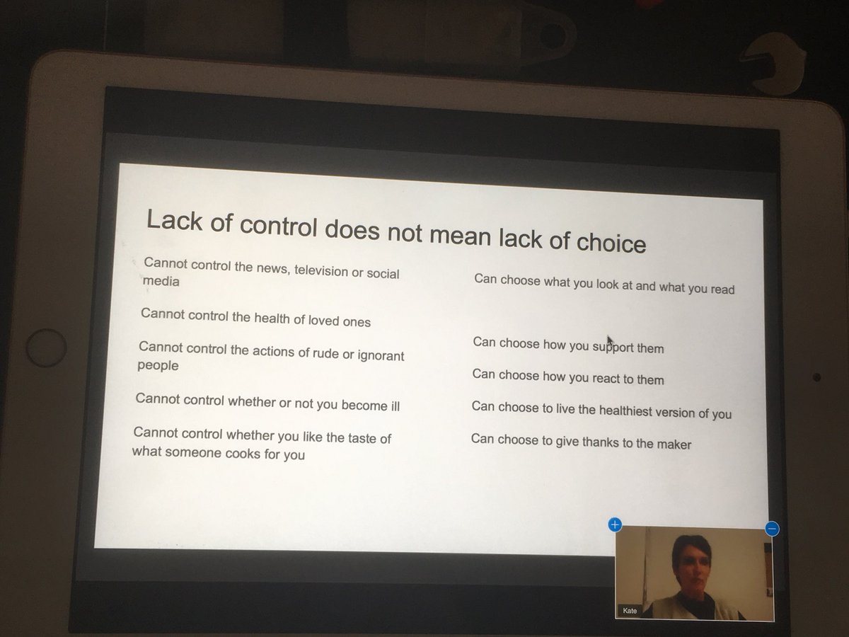 Insightful Zoom meeting this morning with Kate presenting on the topic of Control V Choice. 
Check out ignitedevelopment.ie for more information on our fantastic group. #personaldevelopment
