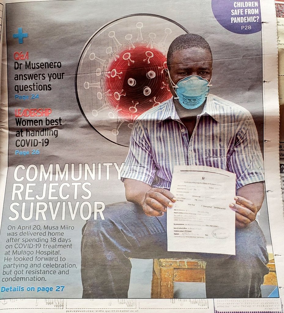 ScorpUganda's tweet photo. Let's fight stigmatization of recovery cases. They need us now, more than ever https://t.co/5aDhdo5RoG