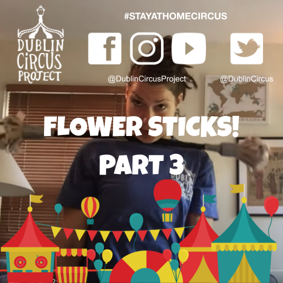 DublinCircus's tweet photo. Youth #StayAtHomeCircus Flower Sticks Part 3 !

Part 3 of this course is now live: https://t.co/xkNNoVLaSJ

All classes will also be made available on our website,

Happy Circus !

#Circus #YouthCircus #CircusIreland #FlowerSticks #OnlineCircus #HomeCircus https://t.co/arJk18sO2K