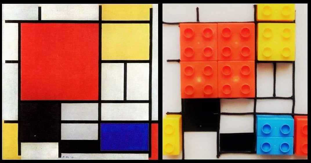 Piet Mondrian Composition With Yellow Blue And Red 1937 42
