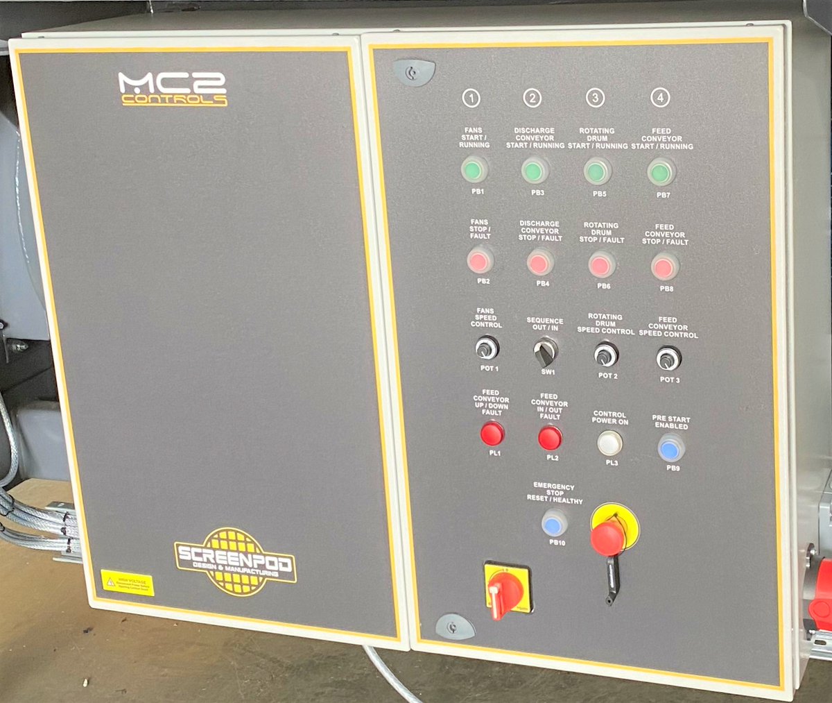 mc2_ltd's tweet photo. Another Screenpod Airtrac 1500 Windshifter completed, See images of the electrical installation, Anyone with any requirements for an electrical control panel/installation at this time please send to sales@mc2controls.co.uk for a competitive quote from Martin. https://t.co/WT5T2IQFQy