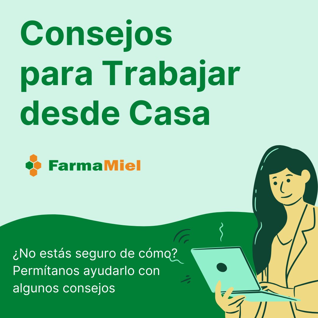 Ahora que parte de la población está aislada para evitar el contagio del Covid-19 y muchos deben trabajar a distancia, revisa estos consejos para hacerlo desde Casa:
1-Configura tu espacio de trabajo
2-Define una rutina
3-Tener una lista de tareas 
4-Comunícate
5-Toma descansos