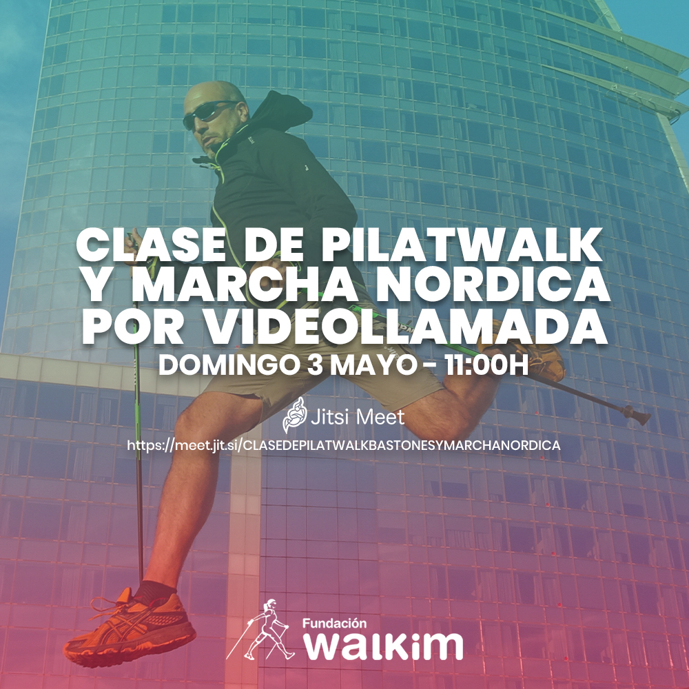 Este DOMINGO 3 DE MAYO Antonio Brieba Impartirá una clase de Pilatwalk y #MarchaNórdica a través de videollamada por la plataforma Jitsi 🚶🚶‍♀️ #WalkimEnCasa

📲 Para unirte sólo tienes que entrar en este link el domingo a las 11:00h: meet.jit.si/CLASEDEPILATWA…