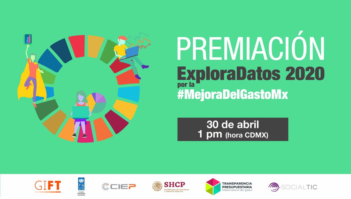 PNUD_Mexico's tweet photo. No te pierdas la presentación de los ganadores de #ExploraDatos2020. La cita es 📅 30 de abril a la ⌛ 1 pm en 📍 https://t.co/Cd3r41JYYm
#MejoraDelGastoMX #DatosAbiertos
@socialtic
@ciepmx
@TPresupuestaria
@FiscalTrans https://t.co/6bscIcVUJB