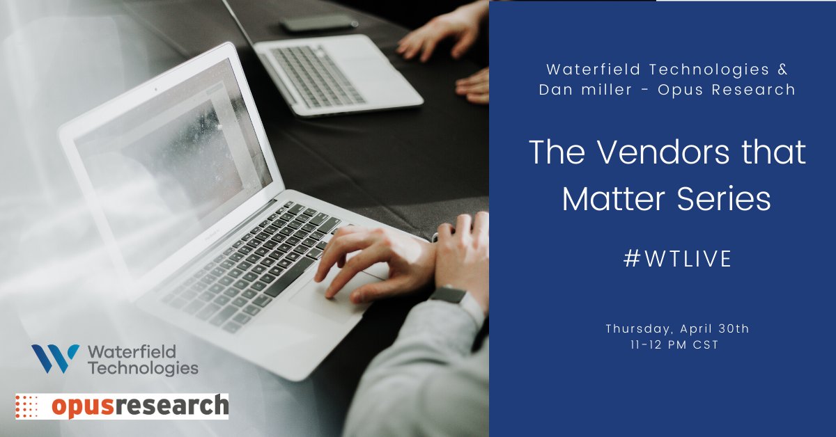 WaterfieldTech's tweet photo. Don't miss #WTLive where we chat with @dnm54 with @opusresearch on how #contactcenters can leverage #AI. Today, 11 AM CST. Follow #WTLive to join the conversation!
#conversationalai #contactcenterinnovation #contactcentertechnology #trustworthyai #appliedai #IVA #customerserv https://t.co/JjYQHepKwV