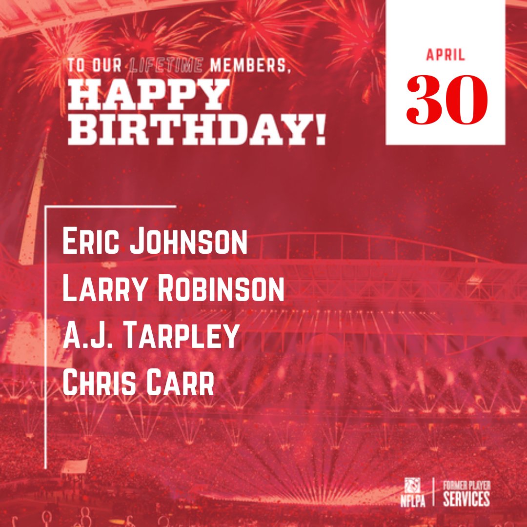 NFLPAFmrPlayers's tweet photo. Happy birthday to our members @ejnfl @ajtarpley @Triplcarr, cheers to another year! 🎈 #nflpafraternity
Don't see your handle? Update your profile on https://t.co/nvjLkOSFgY. https://t.co/qimMq0Wffe