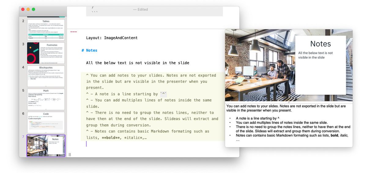 Slideas - Markdown Presentations tweet media