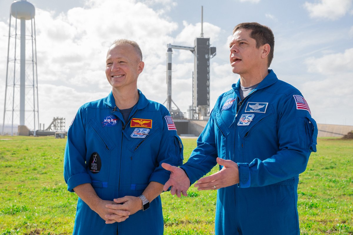 NASAKennedy's tweet photo. Join us at 12:30 p.m. ET for episode 10 of our #NASAatHome series where our guests will discuss the upcoming @SpaceX Demo-2 mission to @Space_Station.

Learn about this new era of human spaceflight set to begin as astronauts again launch from U.S. soil: https://t.co/rq3EyqHPrL https://t.co/UABrCHKlQp
