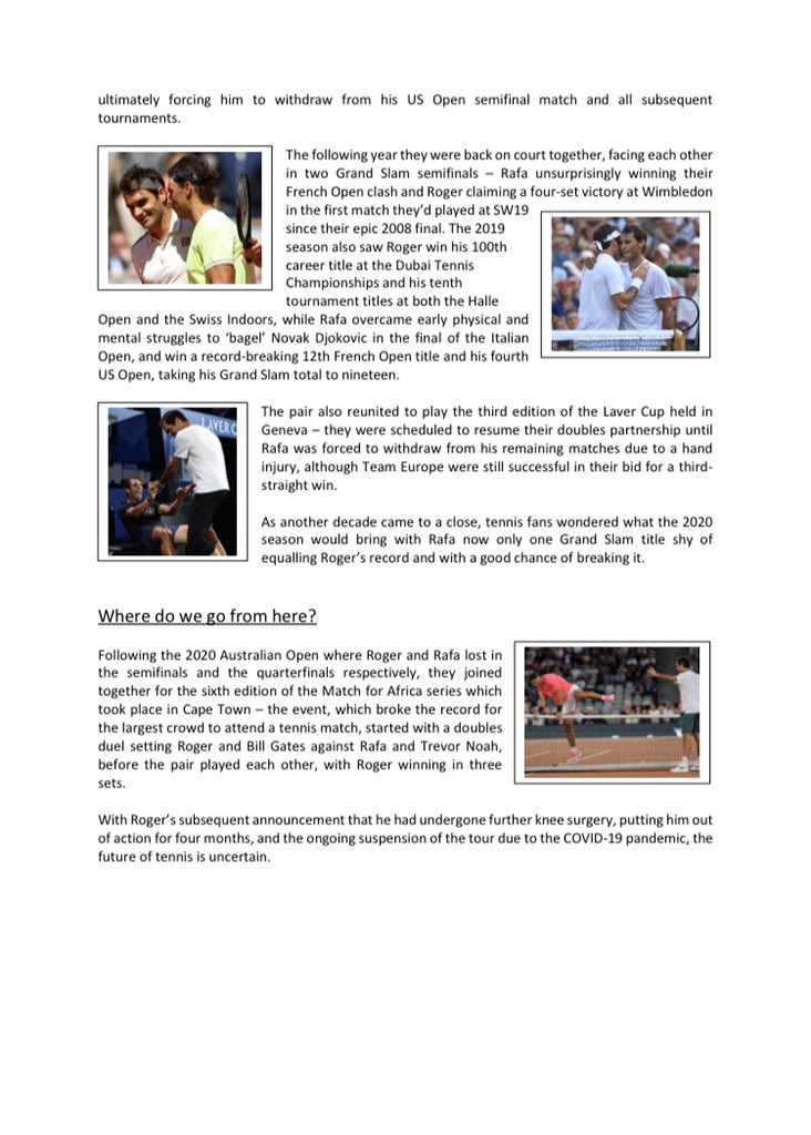 Over the last couple of weeks to help fight lockdown boredom, I’ve been writing the following piece about the history of the Fedal rivalry...