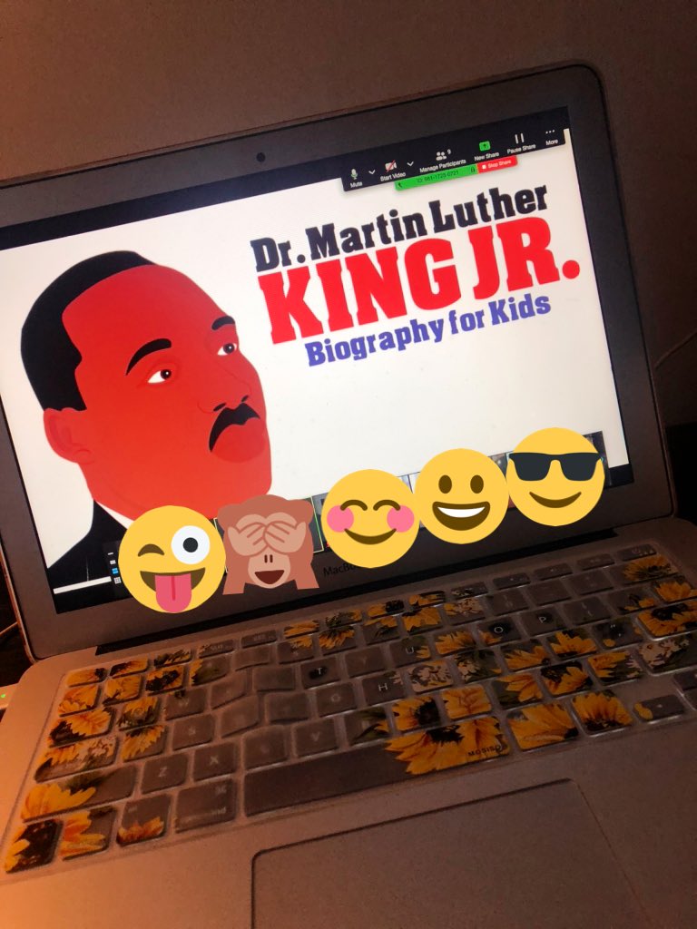 Our class loved learning about Dr. King today! They are so thankful for him! #togetherwecan #virtuallearning