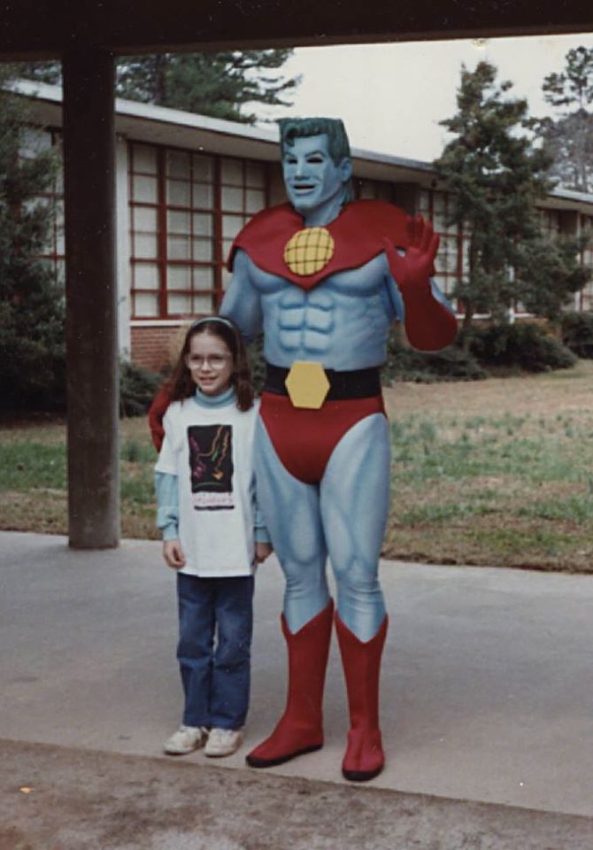 CVofSC's tweet photo. Best #ThrowbackThursday ever. Want to hear the story behind this gem featuring CVSC's Rebecca Haynes &amp; Captain Planet? Tune in to last week's @PubConcernPod episode by the Conservation Coalition! @scccl @congareervrkpr 
 #TBT #CaptainPlanet #TheCaptain #WaterRing https://t.co/kKUuMLKhXc