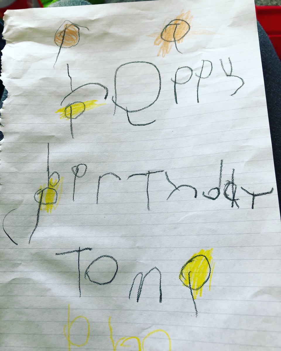 Josnarf's tweet photo. @captaintommoore Happy birthday Colonel Tom love from Niamh aged 4 💙 https://t.co/ArtI97P8k7