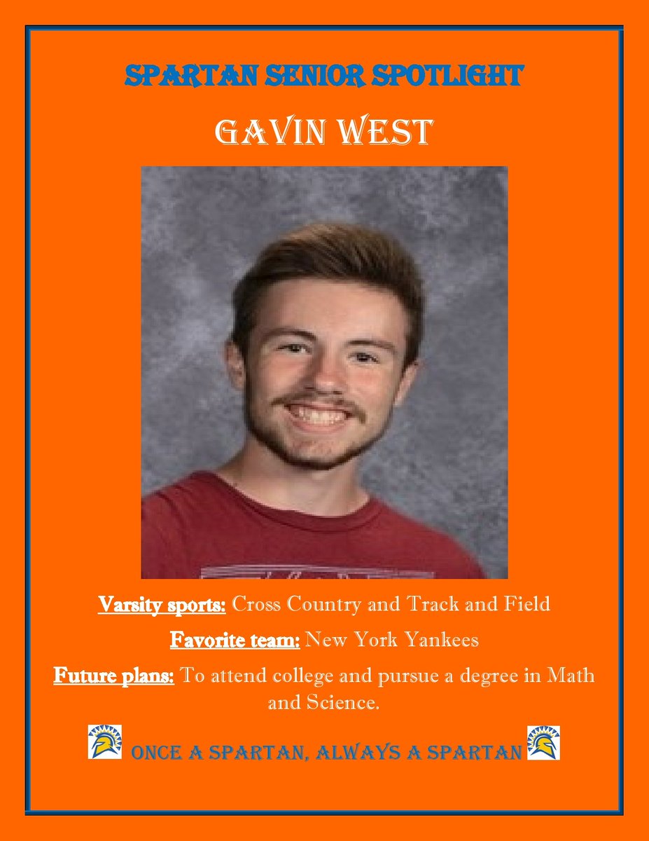 SPARTAN SENIOR SPOTLIGHT: GAVIN WEST #FortheHeights