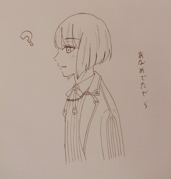 これはむすはじを観ながら描いた、歌合の顕現したてのベビ松井くん(多分、明日色塗る) 