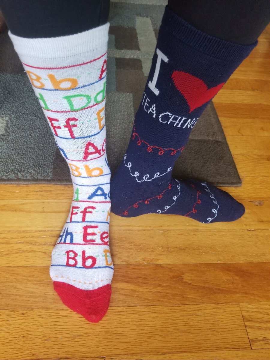 Crazy Sock Day for #OESVirtualSpiritWeek was yesterday. I forgot to post my crazy teacher socks. What did your socks look like?