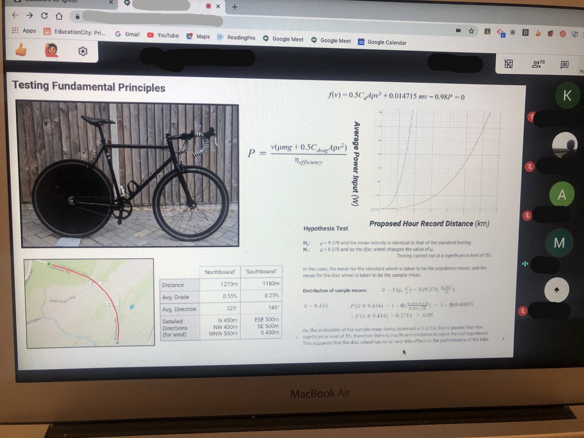 PGS1732's tweet image. The 2020 Ithaka Prize Winner, Matt Bryan, today presented his winning project on the Hour Record to the whole of Year 12 as part of their PGS Extend class today on Google Meet - inspiring the next cohort!! #academicinspiration #extendedlearning #school #portsmouth #sixthform