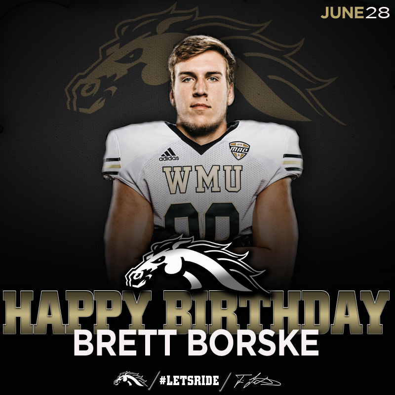 WMU_Football's tweet photo. Happy Birthday to Brett Borske!

#LetsRide | #BroncoBirthdays https://t.co/V3hbpwiytr