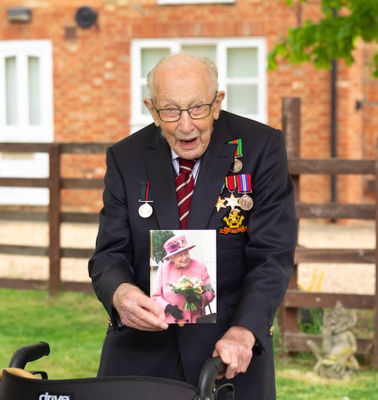 This morning <a href="/captaintommoore/">Captain Sir Tom Moore</a> began celebrating his 100th birthday 🎉 with promotion to Colonel, a Spitfire ✈️ fly-past &amp; 140K 🎂cards. I made donation to help push his fund-raising over £30m; 6 hrs later, he’s on £31.6 million, still rising. Sir, you are #GreatBriton 🇬🇧!