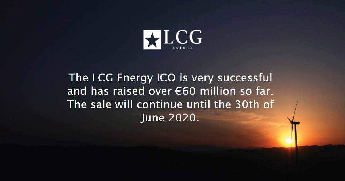 LcgIco's tweet image. The LCG ICO has been a resounding success and we are proud to announce that over €60 million have been raised by now. The token sale will continue until the 30th of June 2020, so make sure not to miss out on this opportunity!

Visit lcg-energy.com for details.

#crypto