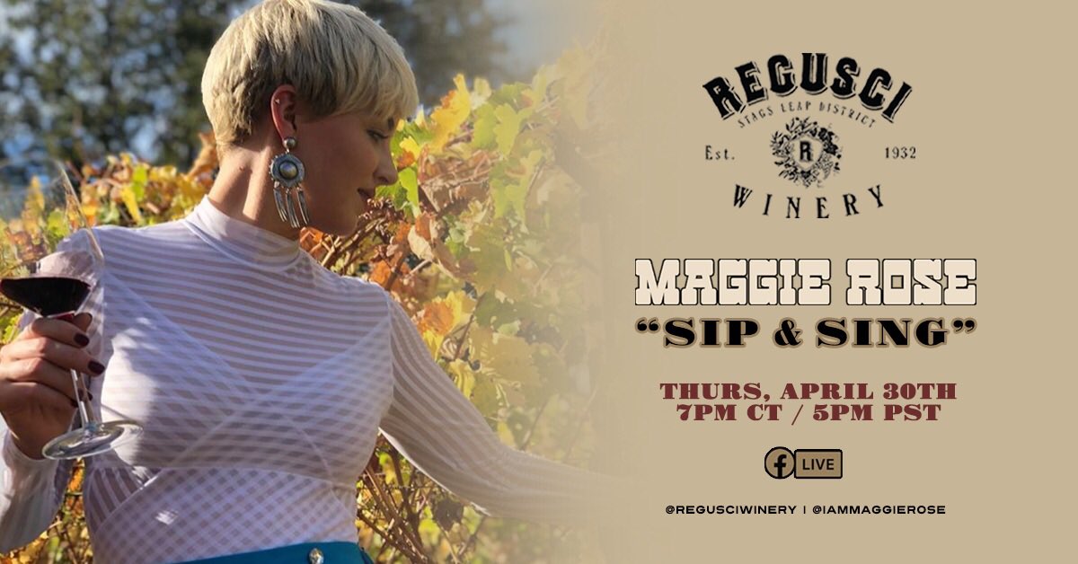 Maggie Rose (@iammaggierose) on Twitter photo Grab a glass! Going LIVE tonight with <a href="/RegusciWinery/">Regusci Winery</a> for another “SIP + SING" on FB LIVE at 7p CT / 5p PST for a virtual happy hour/wine tasting and music! Hosted by Regusci Winery in Napa, CA! 🍷
RSVP: facebook.com/events/s/maggi… Grab a glass! Going LIVE tonight with <a href="/RegusciWinery/">Regusci Winery</a> for another “SIP + SING" on FB LIVE at 7p CT / 5p PST for a virtual happy hour/wine tasting and music! Hosted by Regusci Winery in Napa, CA! 🍷
RSVP: facebook.com/events/s/maggi…