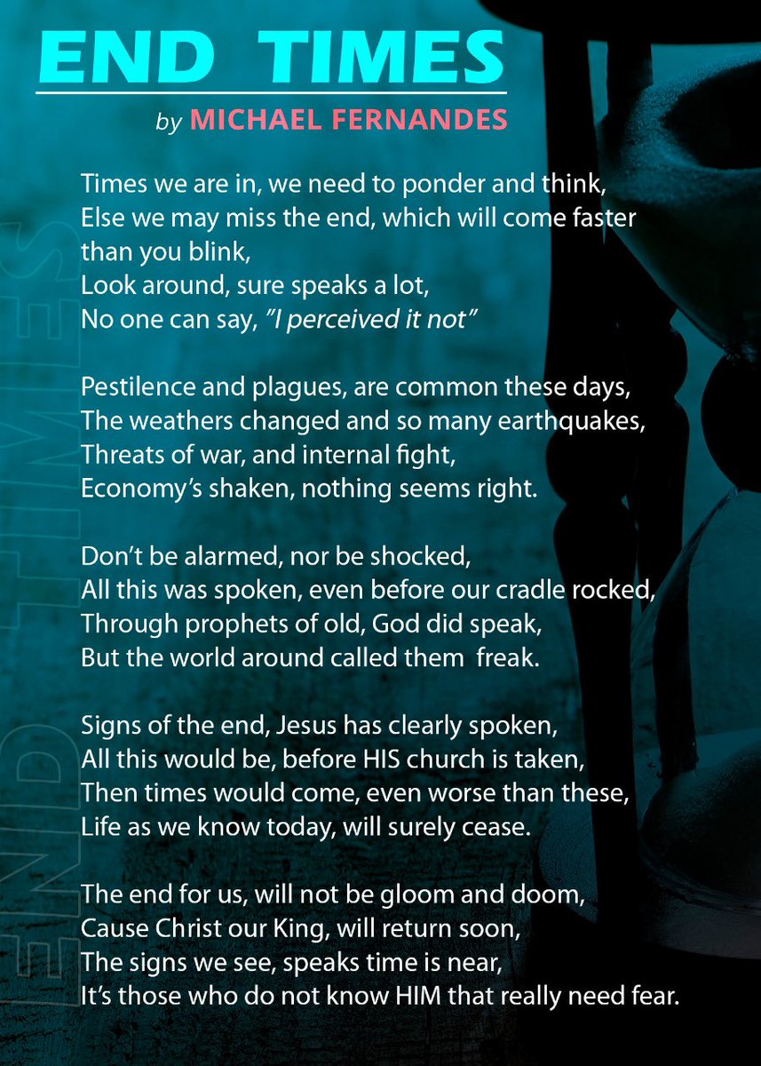 michael_awake's tweet photo. Look around and one will see the Signs of the end times #christian #christian_poetry #christianquotes #christianinspiration #endtimes #awakeminsitries #michaelfernandes #pastormichaelfernandes #prophecy https://t.co/h0IPQ8EJVP