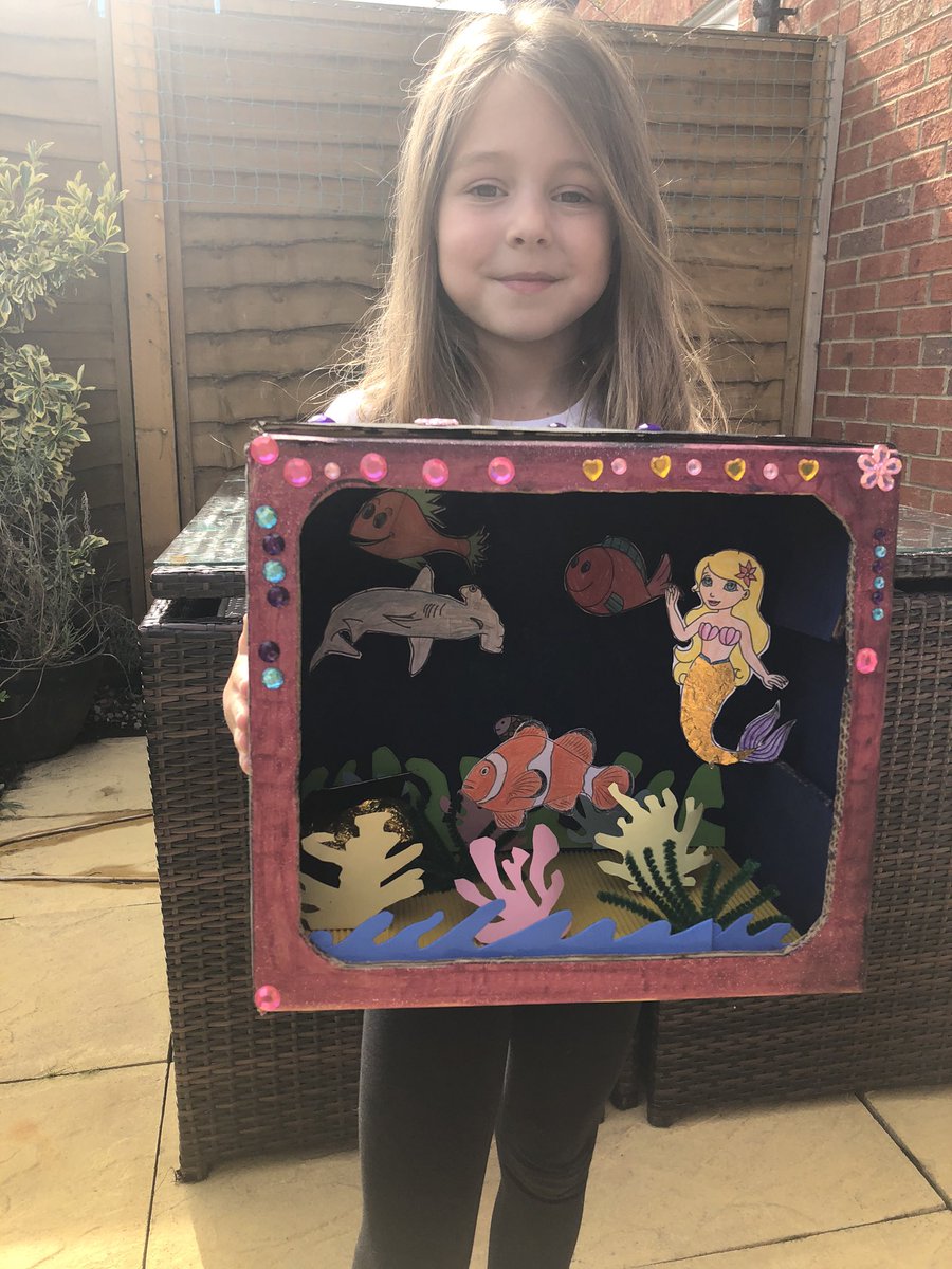 suzannecabaker's tweet photo. @SaightonPrimary Miss Webster Maisie would like to show you her aquarium. She’s worked so hard on it and loved this task 😀 https://t.co/1Pdm5Wqac8