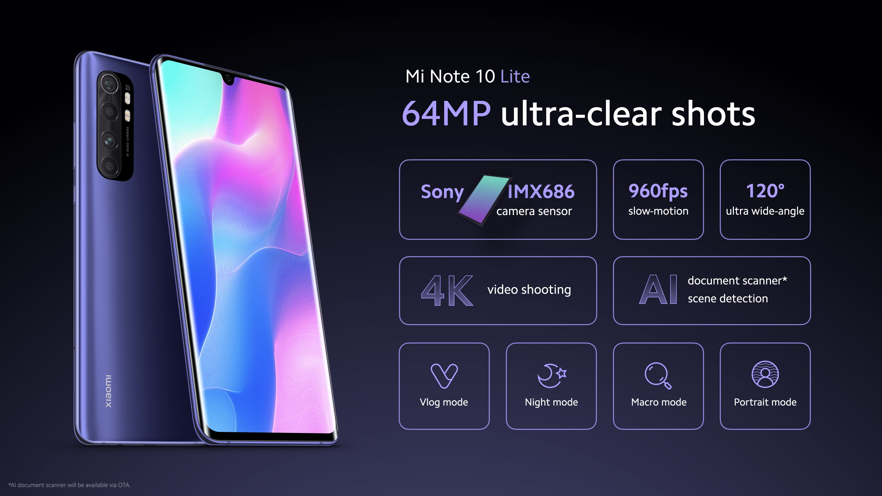 驍龍730G、6400萬像素四攝、5260mAh電量：小米 Note 10 Lite 正式發布；售價從€349歐元起！ 5