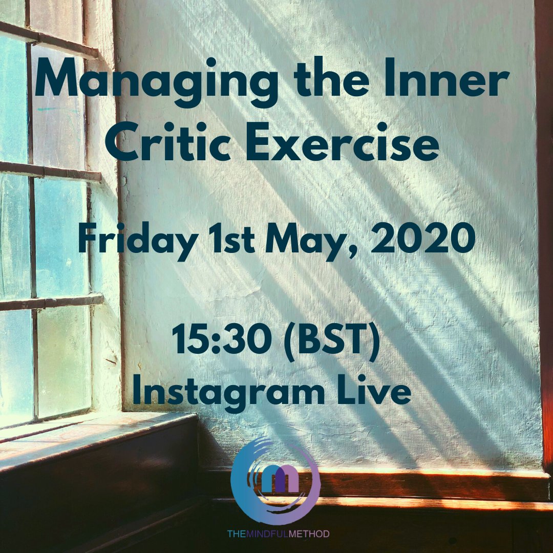 mindfulmethoduk's tweet photo. How annoying is our inner-critic? Always there to remind us when we've not lived up to our own (often impossible) standards. This Friday at 15:30 (BST) I am running a short workshop on managing our inner-critic https://t.co/dAglcc9AYQ https://t.co/uxGeTnpJmN
