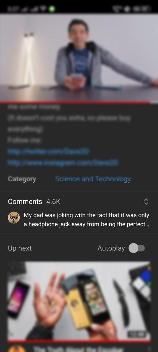 sanket_rajput_7's tweet image. Nice touch @YouTube 🔥🤤

The smaller/expandable comment section looks nicer than before 💯

#youtube #youtubeapp #Android #google